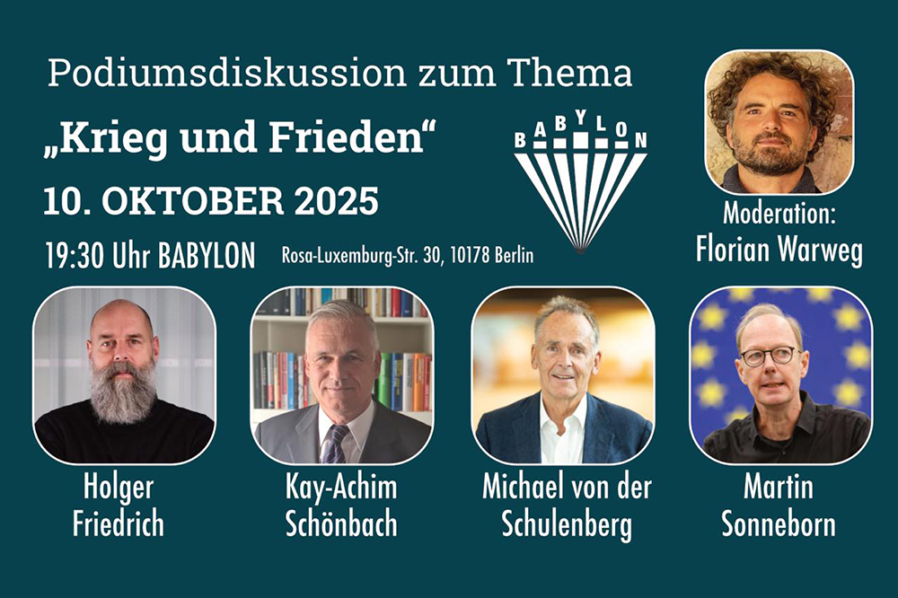 Krieg und Frieden: Podiumsdiskussion