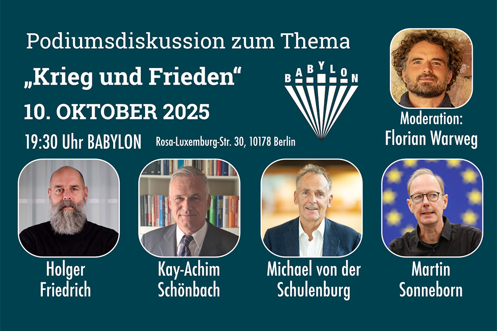 Krieg und Frieden: Podiumsdiskussion