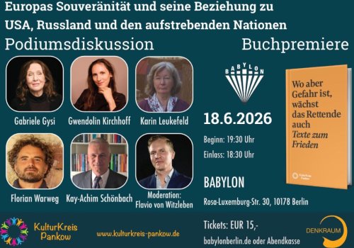 Buchpremiere und Podiumsdiskussion: Europas Souveränität und seine Beziehung zu den USA, Russland und den aufstrebenden Nationen